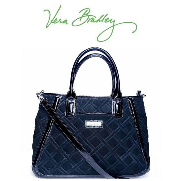 VERA BRADLEY Trimmed Trapeze Satchel - Picture 1 of 6
